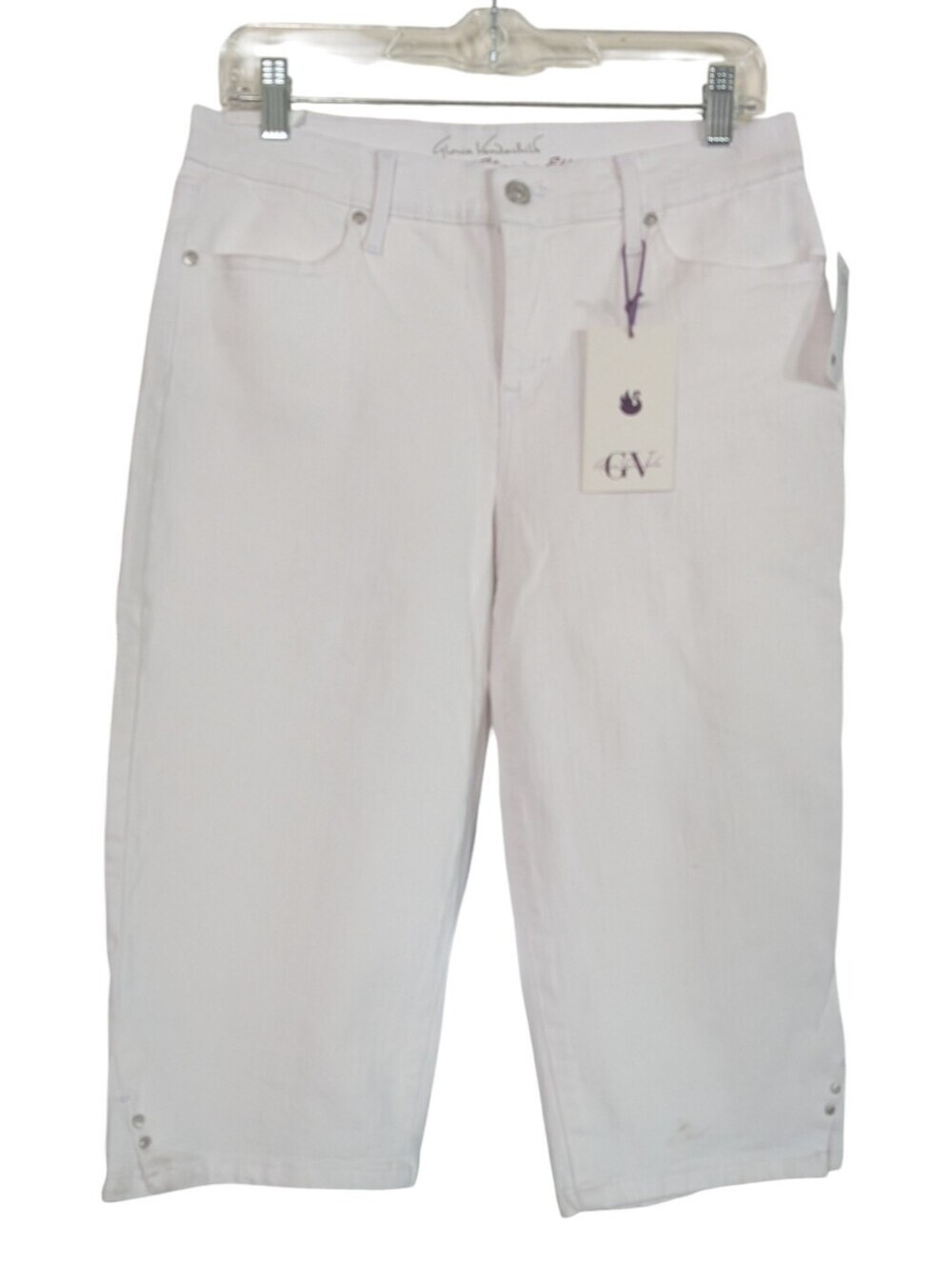 NWT Gloria Vanderbilt Lorelai All Around Slimming Effect White Bermuda Shorts 6P - Picture 2 of 11
